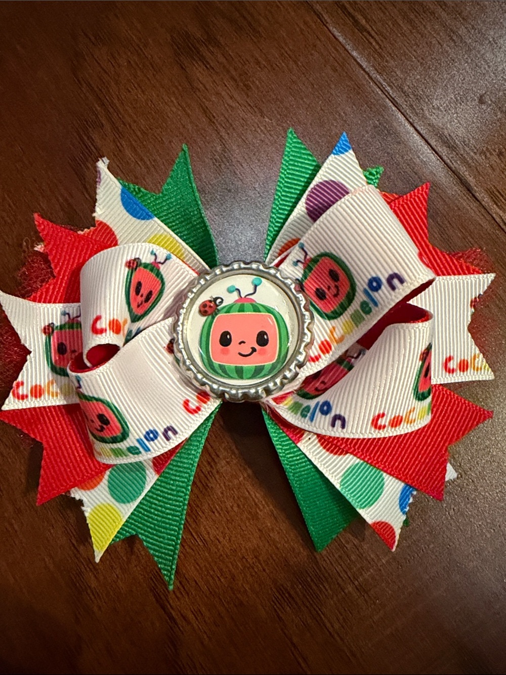 Kids Watermelon Character Hair Bow - Multicolor